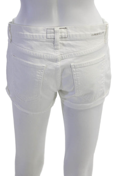 Current/Elliott Unisex White Cotton Shorts Size 26