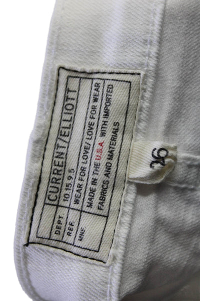 Current/Elliott Unisex White Cotton Shorts Size 26