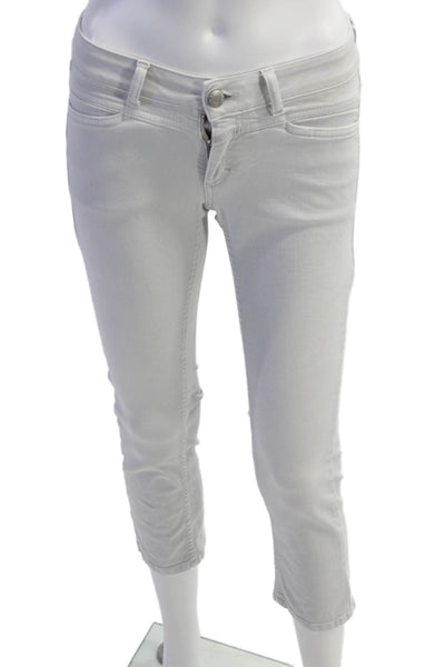 Closed Women Cropped Ankle Pants Gray Low Rise Size 25