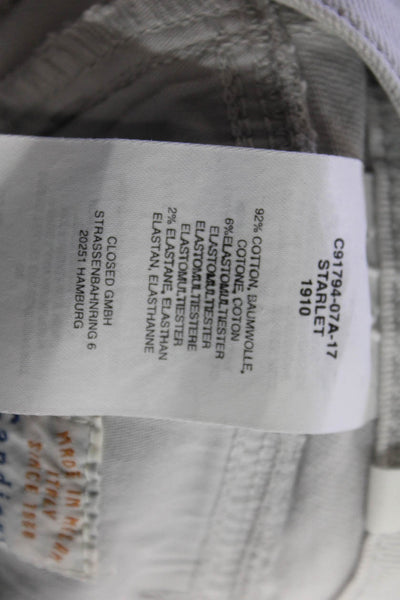 Closed Women Cropped Ankle Pants Gray Low Rise Size 25