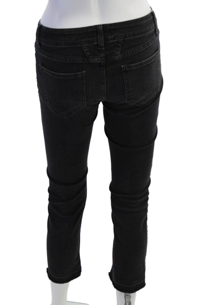 Closed Women Ankle Cropped Skinny Jeans Black Low Rise Size 25