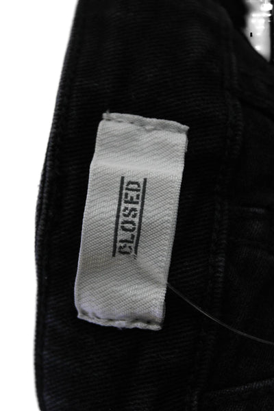 Closed Women Ankle Cropped Skinny Jeans Black Low Rise Size 25