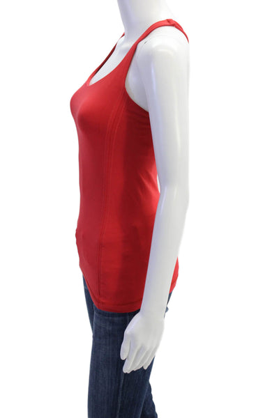 Lululemon Womens Red Camisole Nylon Round Neck Size 4
