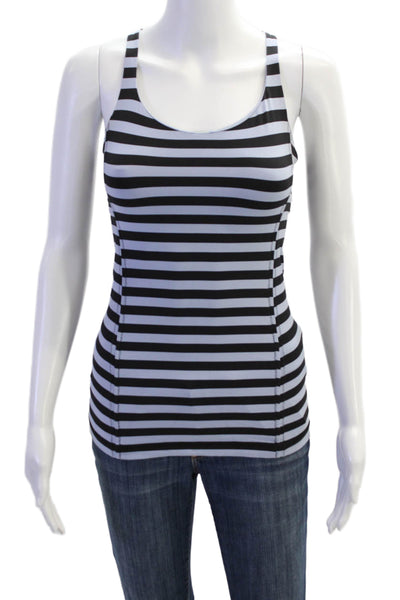 Lululemon Women Black Striped Polyester Camisole Nautical Size 4