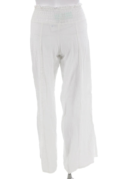 Debbie Katz Womens White Cotton Blend Beach Pants Size S