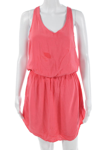 Splendid, Womens Sundress Pink V-Neck Rayon Sleeveless Beach Short Size S