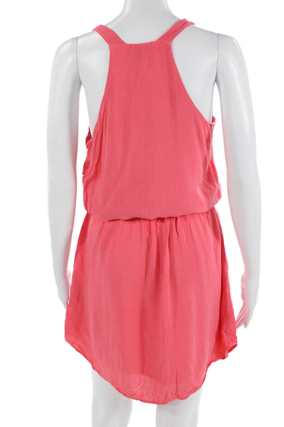 Splendid, Womens Sundress Pink V-Neck Rayon Sleeveless Beach Short Size S