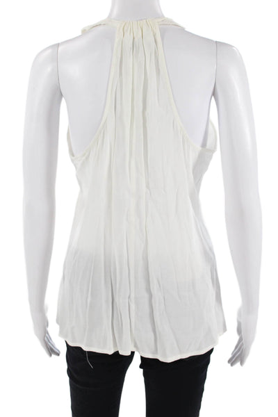 Cupcakes And Cashmere Womens White V-Neck Bohemian Tank Sleeveless Size S