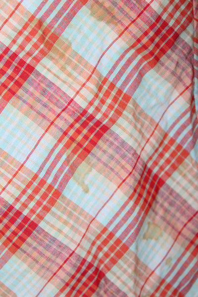 Roper Women Red Plaid Cotton Sleeveless Camisole Button-Up Cowboy Size S