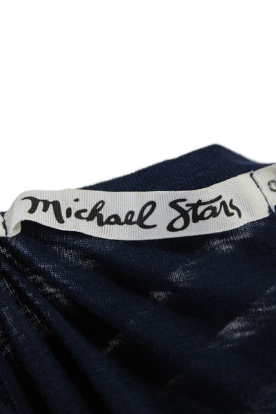 Michael Stars Women Basic High Neck Sleeveless Tank Dark Blue Size S