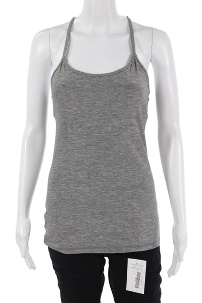 Lululemon Womens Gray Camisole Nylon Sleeveless Round Neck Size 4