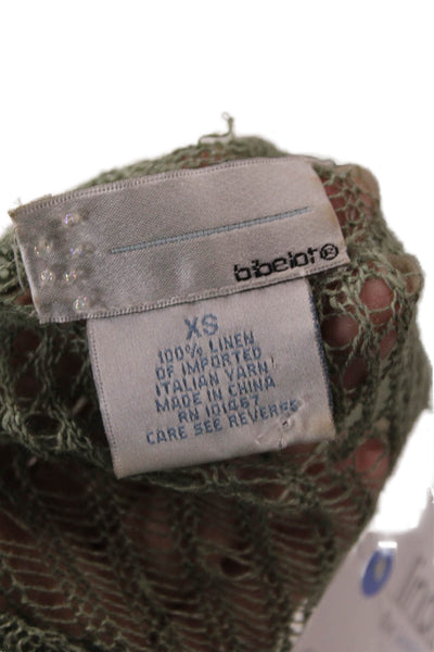 Bibelot Women Green Argyle Cardigan Long Sleeve Size XS