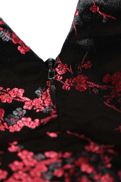 Marc Jacobs Womens Black Floral Sheath Shift Dress Sleeveless Size 0