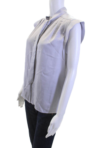 Greylin Anthropologie Women Sleeveless High Neck Gray Polyester Blouse Size M