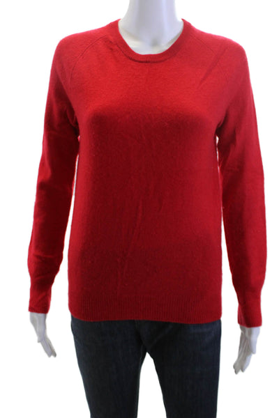 Equipment Femme Womens Red Cashmere Pullover Crew Neck Long Sleeve Size XS