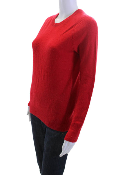 Equipment Femme Womens Red Cashmere Pullover Crew Neck Long Sleeve Size XS