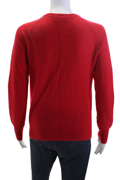 Equipment Femme Womens Red Cashmere Pullover Crew Neck Long Sleeve Size XS