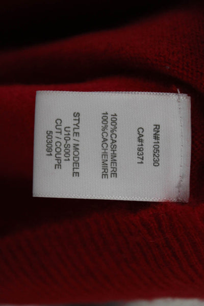 Equipment Femme Womens Red Cashmere Pullover Crew Neck Long Sleeve Size XS