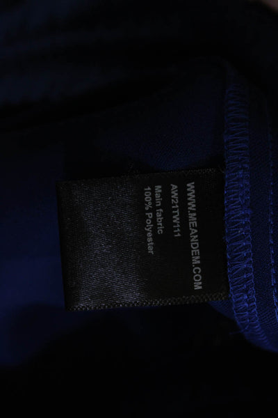Me + Em Womens Cargo Jogger Pants Blue Polyester Drawstring Size 10