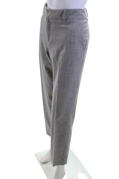Argent Unisex Ankle Cropped Dress Pants Gray Wool Blend Size 34