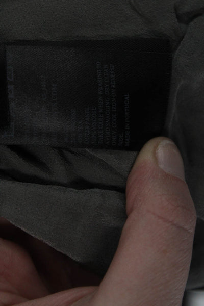 Allsaints Women Dark Gray Sleeveless Wrap Dress V-Neck Zip Size 4