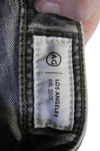 Adriano Goldschmied Women Cropped Wide-Leg Gray Jeans Size 31