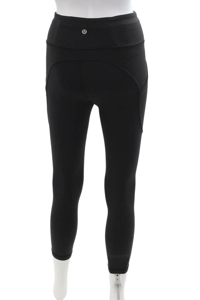 Lululemon Womens Ankle Cropped Black Nylon Leggings Size 4