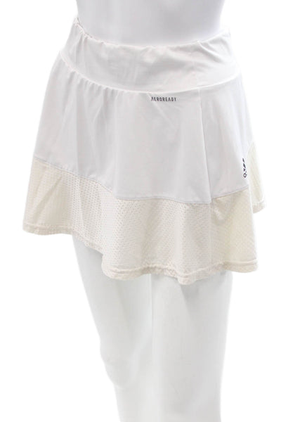 Adidas Womens Mini Skort White Polka Dot Size S