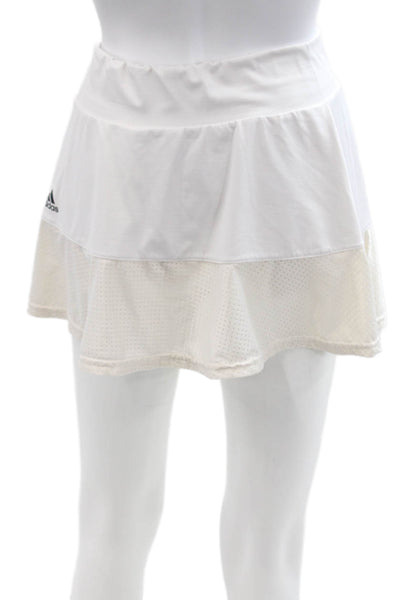 Adidas Womens Mini Skort White Polka Dot Size S
