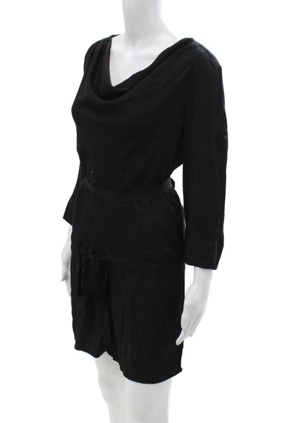 BCBGMAXAZRIA Women Jumpsuit Black Long Sleeve Size S