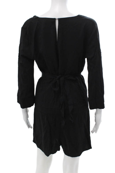 BCBGMAXAZRIA Women Jumpsuit Black Long Sleeve Size S