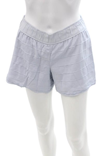 Club Monaco, Unisex Silk Beach Shorts Light Blue Size XS
