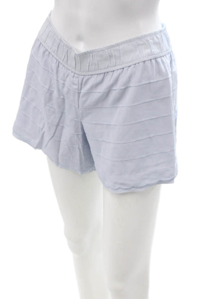 Club Monaco, Unisex Silk Beach Shorts Light Blue Size XS