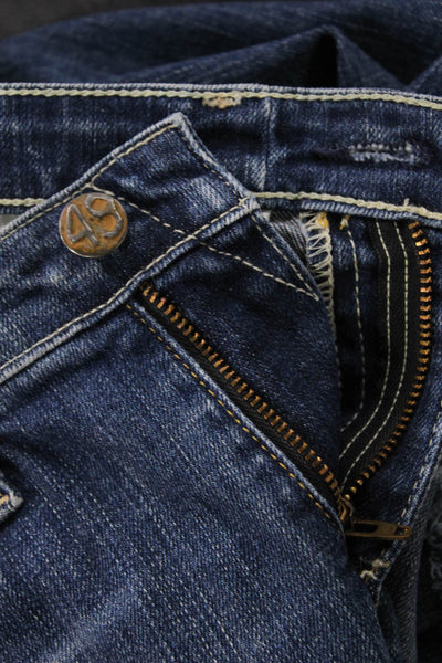 AG Adriano Goldschmied Womens Ankle Cropped Jeans Dark Blue Size 26