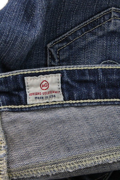 AG Adriano Goldschmied Womens Ankle Cropped Jeans Dark Blue Size 26