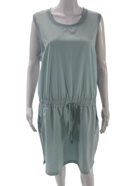 Calvin Klein Women Light Blue Sleeveless Tank Dress Knee Length Size XL