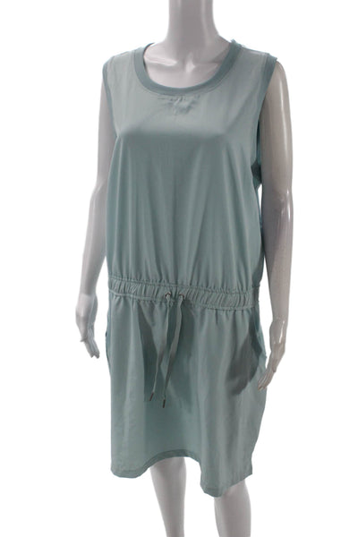 Calvin Klein Women Light Blue Sleeveless Tank Dress Knee Length Size XL