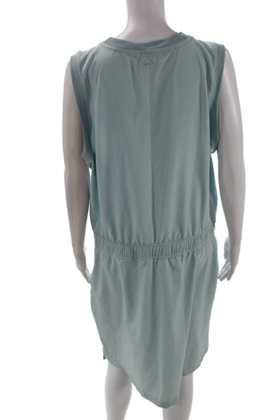 Calvin Klein Women Light Blue Sleeveless Tank Dress Knee Length Size XL