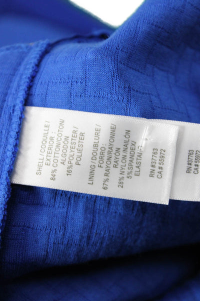 Laundry by Shelli Segal, Women, Shift Dress Blue Midi Round Neck Zip Size 12