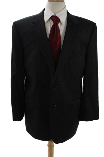 Jos A Bank Mens Dark Gray Wool Suit Jacket Button Big & Tall Size 42