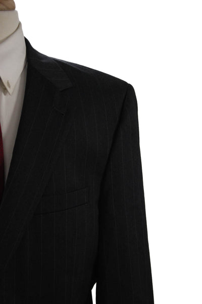 Jos A Bank Mens Dark Gray Wool Suit Jacket Button Big & Tall Size 42