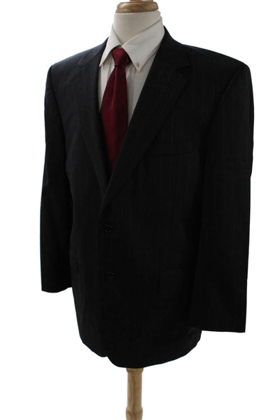 Jos A Bank Mens Dark Gray Wool Suit Jacket Button Big & Tall Size 42