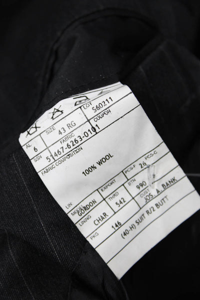 Jos A Bank Mens Dark Gray Wool Suit Jacket Button Big & Tall Size 42