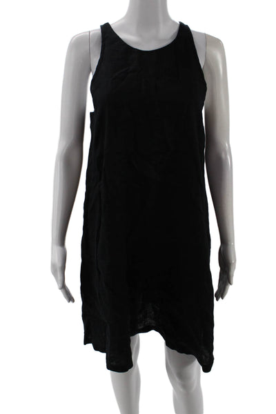United Colors of Benetton Women Shift Tank Dress Black Sleeveless Size XS