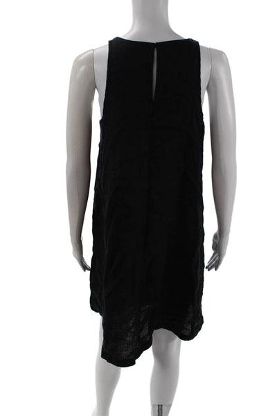 United Colors of Benetton Women Shift Tank Dress Black Sleeveless Size XS