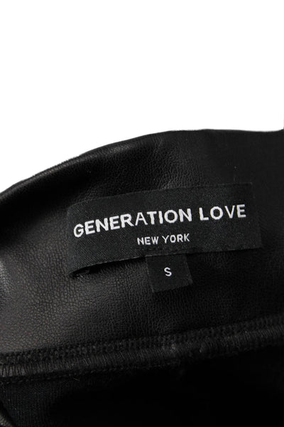 Generation Love Womens Ankle Jeggings Biker Black 100% Polyurethane Size S