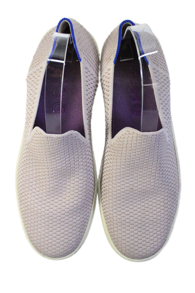 Rothys Womens Slip On Round Toe Knit Sneakers Purple White Size 9.5