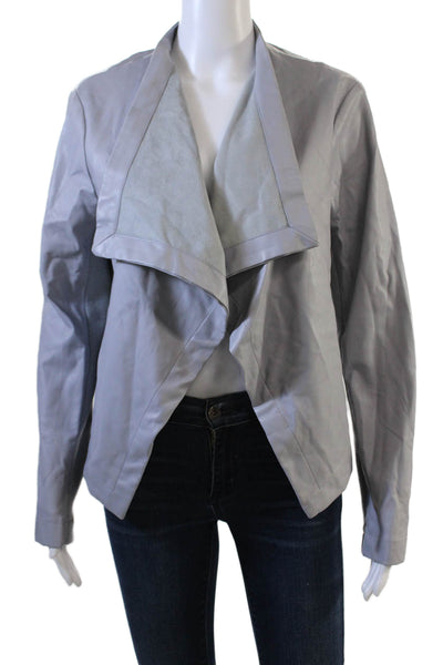 BB Dakota Womens Gray Classic Jacket 100% Polyurethane Long Sleeve Size L