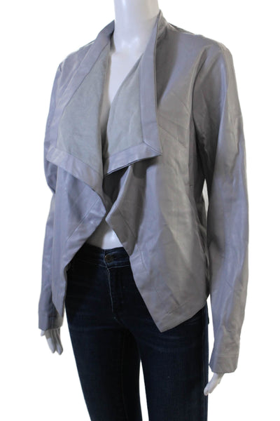 BB Dakota Womens Gray Classic Jacket 100% Polyurethane Long Sleeve Size L