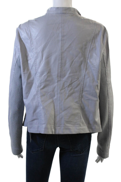 BB Dakota Womens Gray Classic Jacket 100% Polyurethane Long Sleeve Size L
